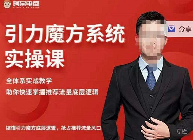 阿呆-引力魔方系统实操课，全体系实战教学，助你快速掌握推荐流量底层逻辑-斗金学社
