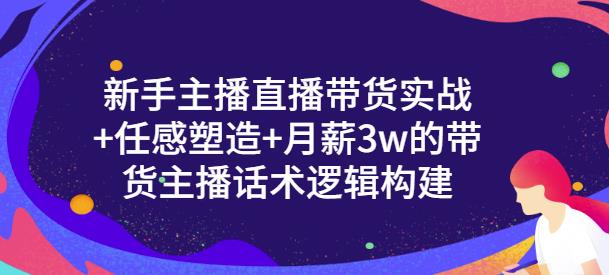 新手主播直播带货实战 信任感塑造 月薪3w的带货主播话术逻辑构建-斗金学社