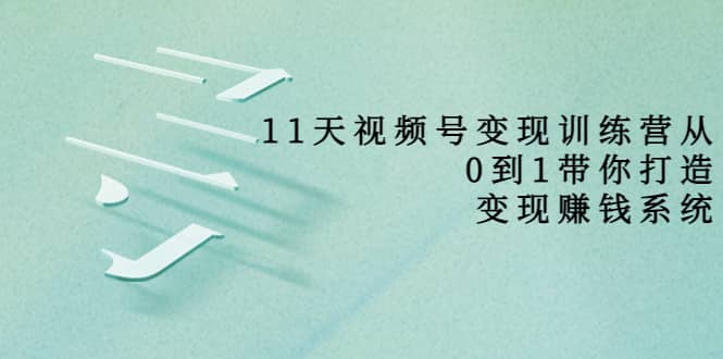好望角·11天视频号变现训练营，从0到1打造变现赚钱系统（价值398）-斗金学社