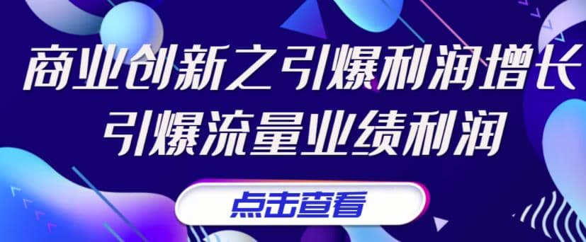 《商业创新之引爆利润增长》引爆流量业绩利润-斗金学社