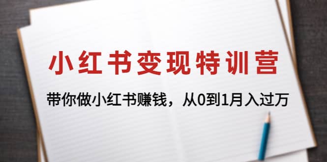小红书变现特训营：带你做小红书项目-斗金学社