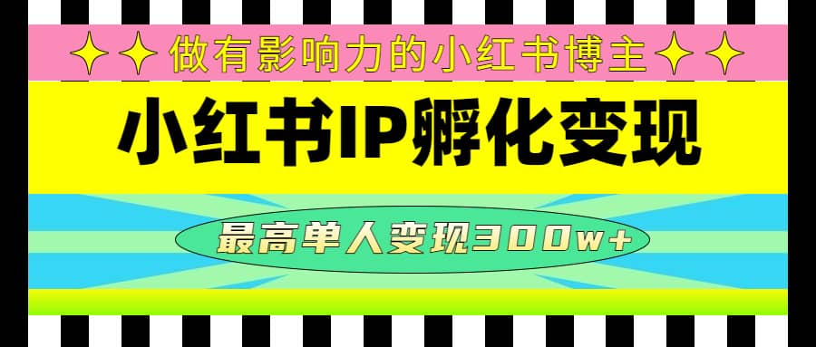 某收费培训-小红书IP孵化变现：做有影响力的小红书博主-斗金学社