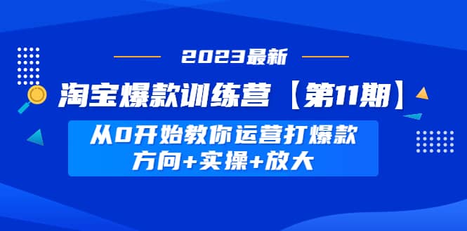 淘宝爆款训练营【第11期】 从0开始教你运营打爆款，方向 实操 放大-斗金学社