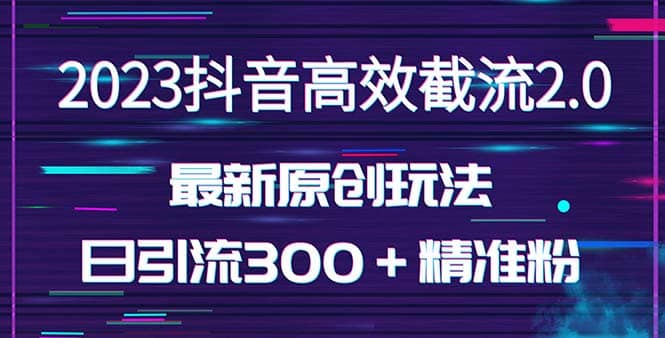 日引300＋创业粉，独家抖音高效截流2.0玩法（价值1280）-斗金学社