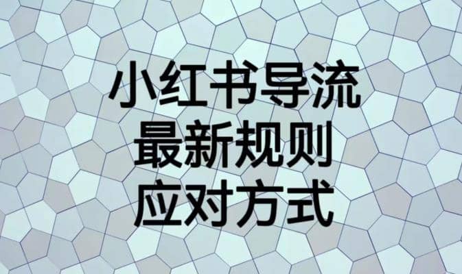 小红书导流最新规则应对方式【揭秘】-斗金学社