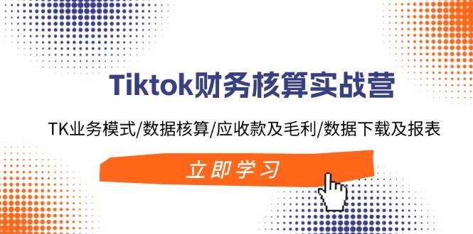Tiktok财务核算实战营：TK业务模式/数据核算/应收款及毛利/数据下载及报表-斗金学社