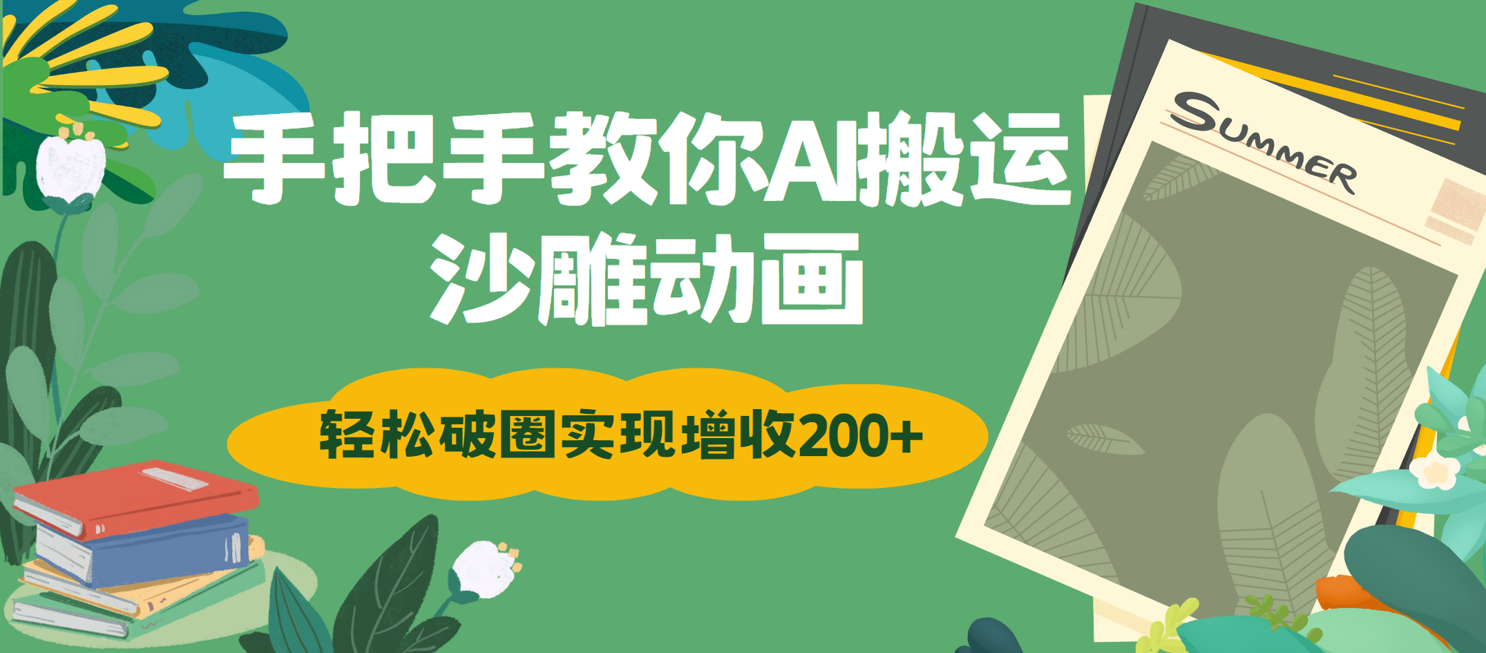 手把手教你用AI搬运沙雕动画轻松破圈实现增收200+-斗金学社
