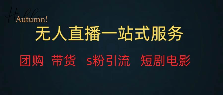 无人直播全套服务，变现稳定-斗金学社