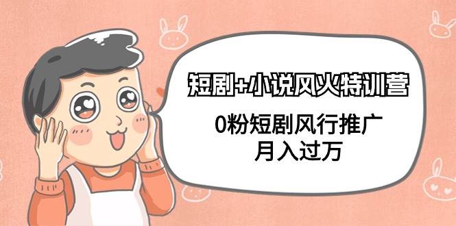 短剧+小说风火特训营，0粉短剧风行推广，月入过万（102节课）-斗金学社