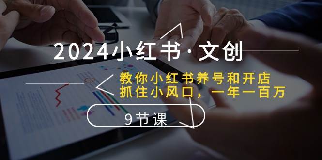 2024小红书·文创：教你小红书养号和开店、抓住小风口 一年一百万 (9节课)-斗金学社