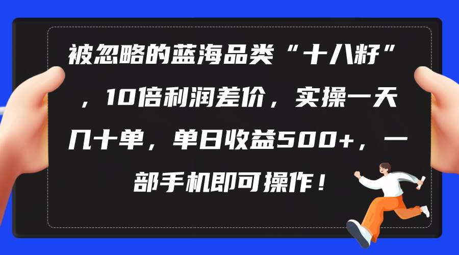 被忽略的蓝海品类“十八籽”，10倍利润差价，实操一天几十单 单日收益500+-斗金学社